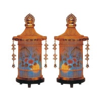 盆提灯 遥 はるか 1号 回転付 対入 竹材 32cm 7営業日以内に発送 1/15より順次発送