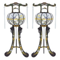 盆提灯 しらぎく 花柄 対入 90cm 7営業日以内に発送 1/15より順次発送