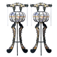 盆提灯 葵 2号 鳥柄 対入 100cm 7営業日以内に発送 1/15より順次発送