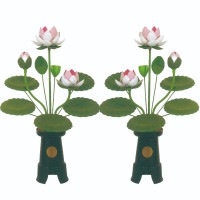 盆提灯 蓮華灯 3 3灯付 対入 104cm 7営業日以内に発送 1/15より順次発送