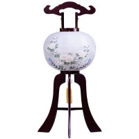 盆提灯 紫檀調 仙華 絹二重 10号H 33x82cm 7営業日以内に発送 1/15より順次発送