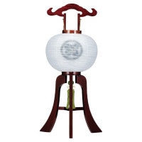 盆提灯 匠塗 けやき 白二重 12号W 36x92cm 極厚24mm 織部焼風鎮付 ワンタッチ仕様 7営業日以内に発送 1/15より順次発送