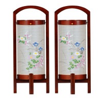 盆提灯 さつき 1号 絹絵 対入 34cm 7営業日以内に発送 1/15より順次発送