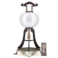 盆提灯 家紋用本銘木行灯 本銘木 鉄刀木 13号 40W 絹二重 無地 鉄刀木 特製桐箱 特製袱紗付 ●7営業日で発送／家紋・名入の場合+10日間 1/15より順次発送