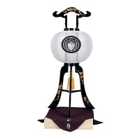 盆提灯 家紋用行灯 本蒔絵 つた高盛蒔絵 20号 25W 絹張 無地 天然木 桐箱 ふくさ付 ●7営業日で発送／家紋・名入の場合+10日間 1/15より順次発送