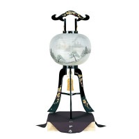 盆提灯 置き提灯 美術工芸灯 本蒔絵 つた高盛蒔絵 20号 40W 絹二重絵 書き絵 山水 天然木 桐箱 ふくさ付 ●7営業日で発送／家紋・名入の場合+10日間 1/15より順次発送