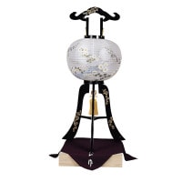 盆提灯 置き提灯 美術工芸灯 本蒔絵 本金萩高盛蒔絵 12号 40W 絹二重絵 廻し絵 月に廻し絵 書き絵 天然木 桐箱 ふくさ付 ●7営業日で発送／家紋・名入の場合+10日間 1/15より順次発送