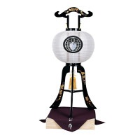 盆提灯 家紋用行灯 本蒔絵 つた高盛蒔絵 30号 25W 絹張 無地 天然木 桐箱 ふくさ付 ●7営業日で発送／家紋・名入の場合+10日間 1/15より順次発送