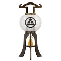 盆提灯 家紋用行灯 小町あんどん 8号 栓の木 15W 絹張 無地 天然木 ●7営業日で発送／家紋・名入の場合+10日間 1/15より順次発送