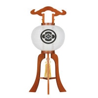 盆提灯 家紋用行灯 姫あんどん 9号 ケヤキ 15W 絹張 無地 天然木 ●7営業日で発送／家紋・名入の場合+10日間 1/15より順次発送