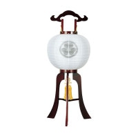 盆提灯 家紋用行灯 亀印 11号 本桜 40W 絹二重 無地 天然木 ●7営業日で発送／家紋・名入の場合+10日間 1/15より順次発送