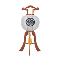 盆提灯 家紋用行灯 亀印 11号 ケヤキ 25W 絹張 無地 天然木 ●7営業日で発送／家紋・名入の場合+10日間 1/15より順次発送