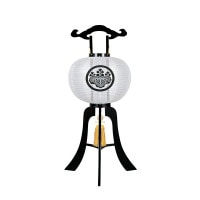 盆提灯 家紋用行灯 飛印 13号 黒檀 25W 絹張 無地 黒檀突板材 ●7営業日で発送／家紋・名入の場合+10日間 1/15より順次発送