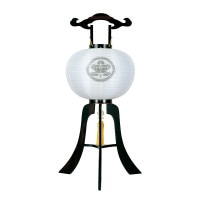 盆提灯 家紋用行灯 飛印 13号 黒檀 40W 絹二重 無地 黒檀突板材 ●7営業日で発送／家紋・名入の場合+10日間 1/15より順次発送