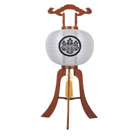 盆提灯 家紋用行灯 飛印 13号 ケヤキ 25W 絹張 無地 天然木 ●7営業日で発送／家紋・名入の場合+10日間 1/15より順次発送