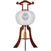 盆提灯 家紋用行灯 飛印 13号 ケヤキ 40W 絹二重 無地 天然木 ●7営業日で発送／家紋・名入の場合+10日間 1/15より順次発送