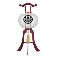 盆提灯 家紋用行灯 飛印 13号 本桜 25W 絹張 無地 天然木 ●7営業日で発送／家紋・名入の場合+10日間 1/15より順次発送