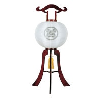 盆提灯 家紋用行灯 翁印15号 本桜 翁印 40W 絹二重 無地 天然木 ●7営業日で発送／家紋・名入の場合+10日間 1/15より順次発送