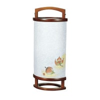 盆提灯 置き提灯 涼行灯 有楽 あきいろ 25W 和紙張 鬼灯 桔梗 天然木 完成筒 青 花 ●7営業日で発送／家紋・名入の場合+10日間 1/15より順次発送