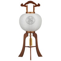 盆提灯 家紋用行灯 亀印 11号 松雲 40W 絹二重 無地 天然木 ●7営業日で発送／家紋・名入の場合+10日間 1/15より順次発送