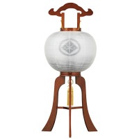 盆提灯 家紋用行灯 亀印 11号 松雲 40W 絹 紋二重 撫子ボカシ 天然木 ●7営業日で発送／家紋・名入の場合+10日間 1/15より順次発送