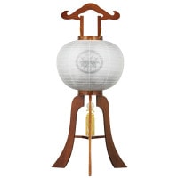 盆提灯 家紋用行灯 福印 12号 松雲 40W 絹 紋二重 撫子ボカシ 天然木 ●7営業日で発送／家紋・名入の場合+10日間 1/15より順次発送