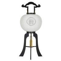 盆提灯 家紋用行灯 亀印 11号 松韻 40W 絹二重 無地 天然木 ●7営業日で発送／家紋・名入の場合+10日間 1/15より順次発送