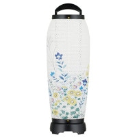 盆提灯 置き提灯 回転行灯 あかつき 1号 25W 紙張 レース 菊桔梗 プラスチック 完成筒 青 水玉 ●7営業日で発送／家紋・名入の場合+10日間 1/15より順次発送