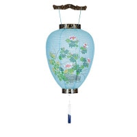 盆提灯 吊り提灯 御所提灯 中尺 黒 紙張 芙蓉 紙製 箱入 ●7営業日で発送／家紋・名入の場合+10日間 1/15より順次発送