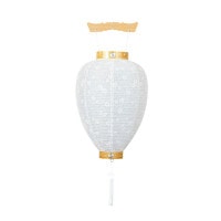 盆提灯 吊り提灯 御所提灯 白紋天 中尺 紙張 紙製 箱入 ●7営業日で発送 1/15より順次発送