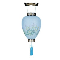 盆提灯 吊り提灯 御所提灯 花印 蒔絵 紙張 菊桔梗 天然木 ●7営業日で発送／家紋・名入の場合+10日間 1/15より順次発送