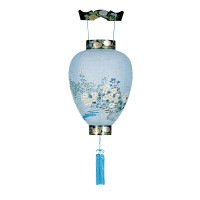 盆提灯 吊り提灯 御所提灯 桜印 蒔絵 紙張 小菊萩 天然木 ●7営業日で発送／家紋・名入の場合+10日間 1/15より順次発送