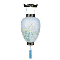 盆提灯 吊り提灯 御所提灯 菊印蒔絵 秋月紙張 菊萩 天然木 ●7営業日で発送／家紋・名入の場合+10日間 1/15より順次発送