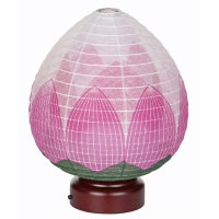 盆提灯 置き提灯 ミニサイズ 結花 2号 蓮花 LED 紙張二重 天然木 ●7営業日で発送／家紋・名入の場合+10日間 1/15より順次発送