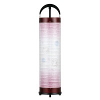 盆提灯 置き提灯 新型行灯 立花 6号 桜調 40W 絹二重 粗巻 廻し絵 花丸ボカシ 完成筒 透明 水玉 ●7営業日で発送／家紋・名入の場合+10日間 1/15より順次発送
