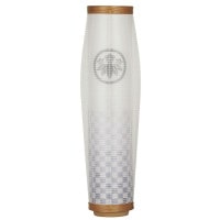 盆提灯 家紋用行灯 セレン ケヤキ調 40W 絹 紋二重 藍色市松 木製 金属 完成筒 透明 水玉 ●7営業日で発送／家紋・名入の場合+10日間 1/15より順次発送