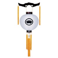 盆提灯 家紋用御殿丸 黒檀 特五丸 25W 絹張 無地 黒檀突板材 ●7営業日で発送／家紋・名入の場合+10日間 1/15より順次発送