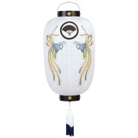 盆提灯 家紋用門提灯 大鉢 極楽鳳凰 40W 紙張 極楽鳳凰 天然木 ●7営業日で発送／家紋・名入の場合+10日間 1/15より順次発送
