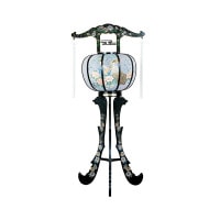 盆提灯 置き提灯 霊前灯 清風 3号 1個入 40W プラスチック 完成筒 青 水玉 ●7営業日で発送／家紋・名入の場合+10日間 1/15より順次発送