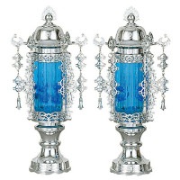 盆提灯 霊前灯 7号 バブル灯 プラチナ 対入 10W プラスチック ヨーラク付 ●7営業日で発送／家紋・名入の場合+10日間 1/15より順次発送