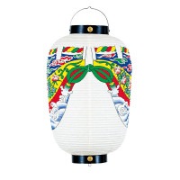 盆提灯 祭礼提灯 尺三長 堂島 箱入 紙張 牡丹幕付 ●7営業日で発送／家紋・名入の場合+10日間 1/15より順次発送