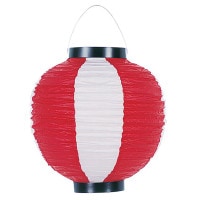 盆提灯 装飾提灯 九寸紅白 ●7営業日で発送／家紋・名入の場合+10日間 1/15より順次発送