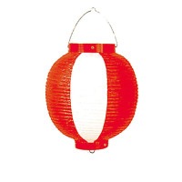 盆提灯 装飾提灯 尺丸 ビニール ビニール提灯 赤白 ●7営業日で発送／家紋・名入の場合+10日間 1/15より順次発送