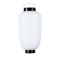 盆提灯 装飾提灯 尺六長 ビニール ビニール提灯 白 ●7営業日で発送／家紋・名入の場合+10日間 1/15より順次発送