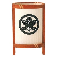 盆提灯 家紋入提灯 葵 小 ローズウッド紋入 25W白 7営業日以内に発送　