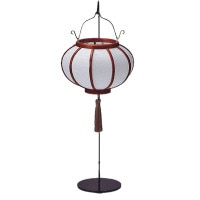 家紋入創作提灯 スタンド付き 風鈴灯(中) タメ色 白無地 7営業日以内に発送　