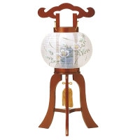 盆提灯 銘木行灯 6号まどかけやき 15Wクリア 廻転 回転灯 7営業日以内に発送　