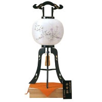 盆提灯 銘木行灯 11号加賀金箔 25W白 7営業日以内に発送　