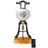 盆提灯 家紋入提灯 11号加賀本金箔 25W白 7営業日以内に発送　