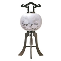 盆提灯 銘木行灯 12号礼華地塗グレー 25W白 7営業日以内に発送　